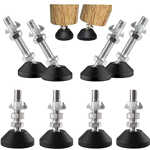 Uni-Fine 8 Stück Nivellierfüße M10*50*Ø50mm Kann 450 kg standhalten, stellfuß, stellfüße höhenverstellbar,verstellbare möbelfüße, höhenverstellbare füsse für möbel