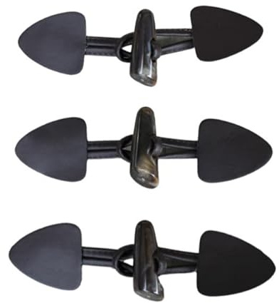 Hartmann-Knöpfe 3 Stück dunkelbraun Knebel Verschlüsse 15cm x 5cm zum Annähen