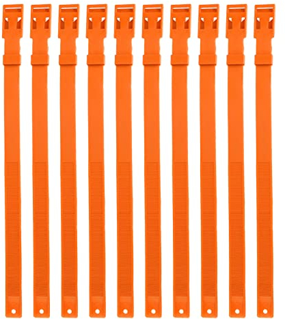TOPINCN Nutztierhalsband, 10 STÜCKE Verstellbares Ziegenhalsband für Cluster-Isolation (Orange)