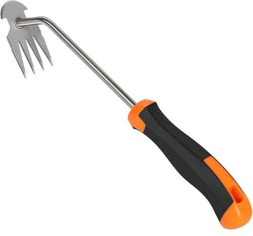 Carrie Rowe Weed Remover Tool,Garden Weed Tool, Portable Garden Weeding Tool for Vegetable Gardening Backyard Farm Planting & Weeding (Rubber Handle)