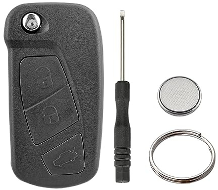3 Tasten Schlüssel Fernbedienung Gehäuse für Ford KA 2008-2012 RU8 (Mit Batterien)