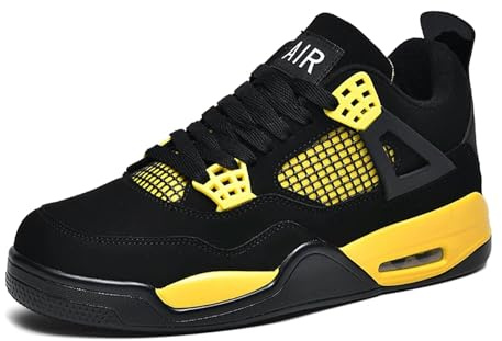 Mevoit Damen Herren Air 4 Retro Skateboardschuhe Schuhe Laufschuhe Turnschuhe mit Luftpolster Walkingschuhe Basketballschuhe Sportschuhe Sneaker