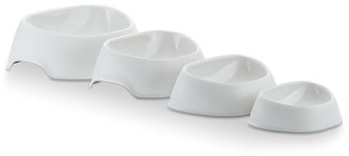 Knuffelwuff Fressnapf Einzeln X-Large Weiß 2200ml - Hundenapf mit rutschfestem Silikon - Trinknapf und Futternapf für Grosse, mittelgroße und kleine Hunde