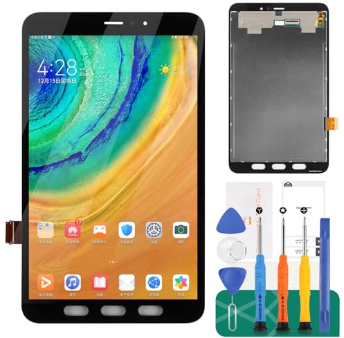 Ersatzdisplay für Samsung Galaxy Tab Active3 LCD-Display für Samsung Galaxy Tab Active 3 3. 2020 Bildschirm Ersatz SM-T575 Touch Digitizer Reparatur-Sets (Schwarz, LTE-Version)