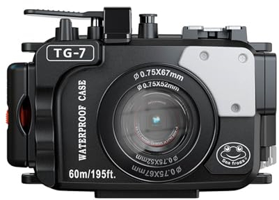 Seafrog OM System TG-7 Wasserdichtes Gehäuse, Unterwassertauchen, 60 m, funktioniert für OM System TG-7 Kameras (Gehäuse + roter Filter) (TG7-BB)