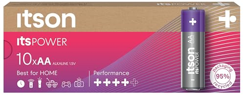 ITSON Blister de 10 Piles Alcalines LR6/AA 1,5V ItsPOWER