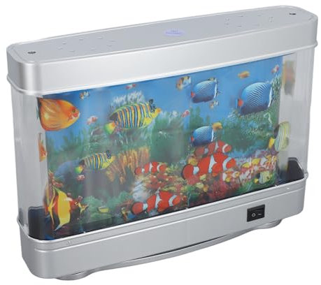 Fockety Lámpara LED de Ornamental Simulada, Luz Miniatura de Acuario Artificial, Luz LED de Océano, Lámpara Decorativa de Acuario Falso para el Hogar, Oficina, Habitación de Niños