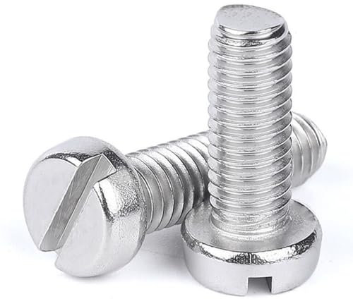 Stellschrauben M5 10 Stück Säule, rund, Zylinderkopfschraube, Bolzen, Schlitz, Kappenkopf, Schlitzschraube, selbstschneidende Schrauben Schrauben
