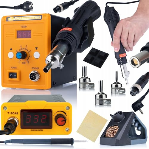 Rosfix Lötstationset T12OAS Electric PRO und 858D mit 3 Düsen