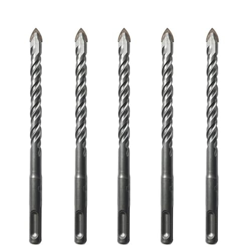 5-teiliges Bohrer-Set for Glas, Keramik, Fliesen, Beton, 6/8/10/12 mm, Hartmetallspitze, SDS Plus, 160 mm, Steinbohrer(10mm(5PCS))