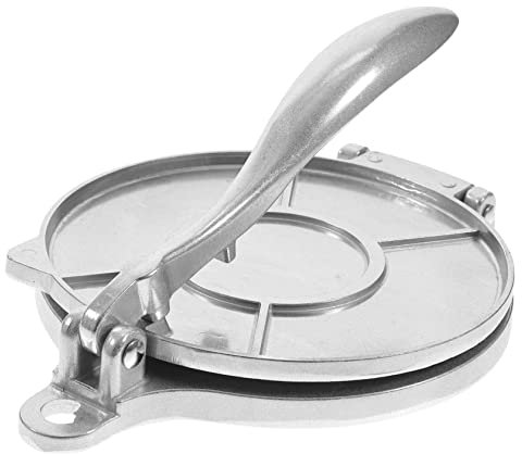 SHOWERORO Prensa De Prensa Para Tortilleras Mexicanas Fabricante De Piel De Bola De Fabricante De Chapati Harina De Pan Prensa Roti Máquina De Tortillas Silver Aleación De Aluminio