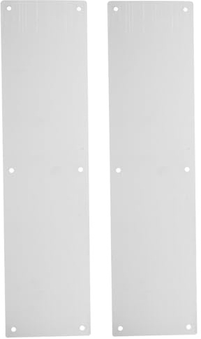 Angoily Plaque De Protection De Porte En Acier Inoxydable Lot De 2 Plaques De Protection De Porte 15.75 X 3.94 X 0.24 in Avec 12 Vis Pour Intérieur Et Extérieur