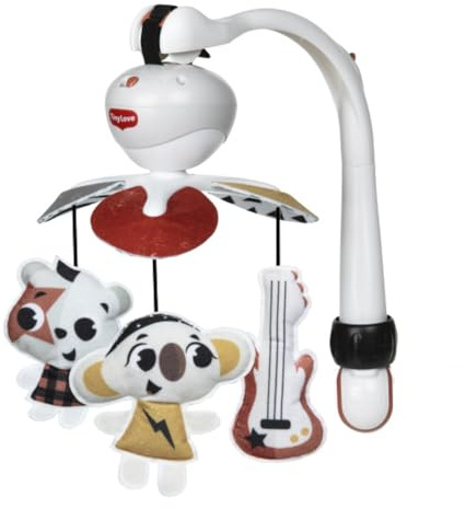 Tiny Love Take Along Mobile, 3 i 1 Spjälsäng Musikmobil Spädbarn, 0+ Månader, Bärbar Barnvagnsmobil, Mångsidig med 3 Fästanordningar, 5 Melodier, 30 Minuters Kontinuerlig Musik, Tiny Rockers