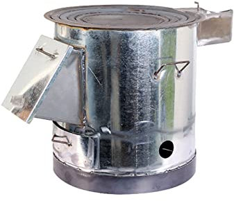 Poêle à Bois Réchaud Poêle à bois de camping, poêle à bois d'extérieur, poêle de tente portable, avec wok fait à la main, pour cuisiner, camping, tente, randonnée, pêche, 52 cm