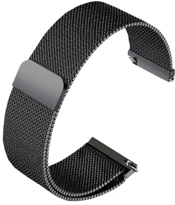 HASGTFM Magnetische Passform for Milanaise-Mesh-Armband, Edelstahl-Uhrenarmband 12 14 16 18 20 22 mm, Herren/Damen, Schnellverschluss, atmungsaktive Uhrenkette
