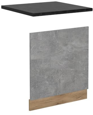 Vicco Façade R-Line, Béton, 60cm, PT Anthracite, pour Une Combinaison Libre au Sein de systèmes de Cuisine modulaires
