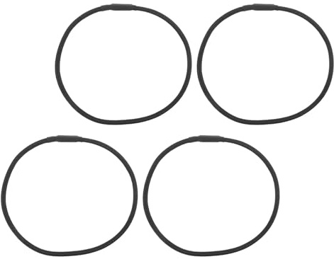 Schwarze Mikrofon Schwingungshalterungsringe 4 Stück aus Gummi für Studio | Ersatzbänder für Mikrofonhalterungen, Elastische Dämpfer, Einfache Montage, Universell Passend, für Aufnahme und Studio
