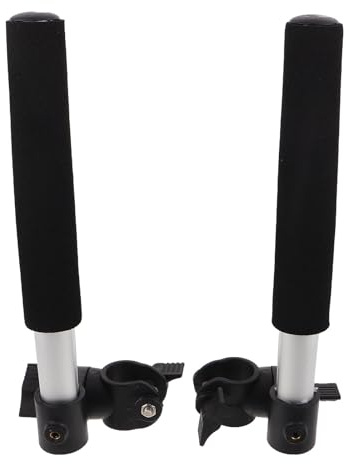 CANIGHT Rallonge de Poignées Acier Inoxydable et Plastique, Installation Facile sans Outil pour Fauteuil Roulant et Poussette Adaptée aux Environnements Familiaux et Hospitaliers