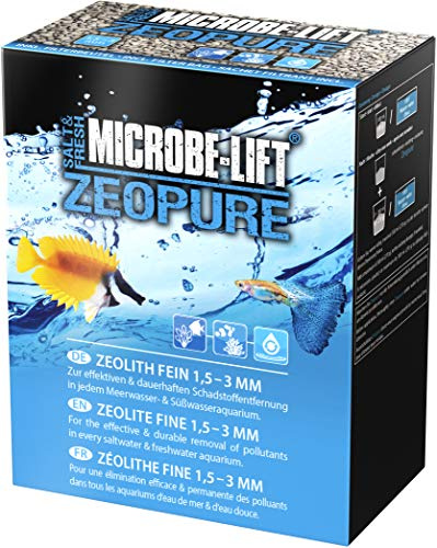 MICROBE-LIFT Zeopure Mini - Premium Zeolith 1, 5-3 mm Filtermedium, hilft bei Algen, Giftstoffen und Schwermetallen im Aquarium, 1 l, 750 g