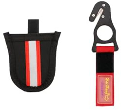 haihong Kitesurfing Harnesses Hook Safety-Knife Paragliding Skydiving with Pocket 2020-SK14 Black/Red