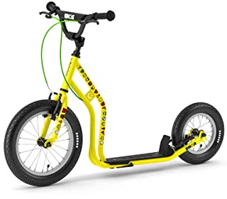 Yedoo Wzoom Emoji Kinder Tretroller - für Kinder ab 6 Jahre, ab 120 cm Körperhöhe, mit Luftreifen 16/12 - für Mädchen und Jungen, Höhenverstellbar mit Ständer und Reflexelementen