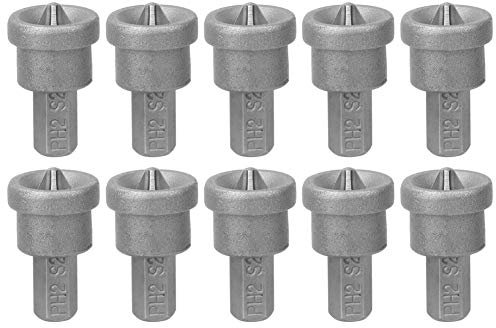 10Pcs Drywall Screw Bits, PH2 Magnetic Cross Screwdriver Bits Set Setter PH2 Magnetic Bit for Plasterboard Screw Depth Stop Limit