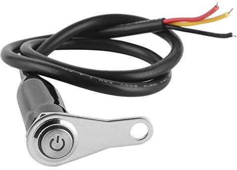 Interruttore manubrio per moto, pulsante di controllo del supporto dell'interruttore motociclo 12 V LED, impermeabile (1 x interruttore)