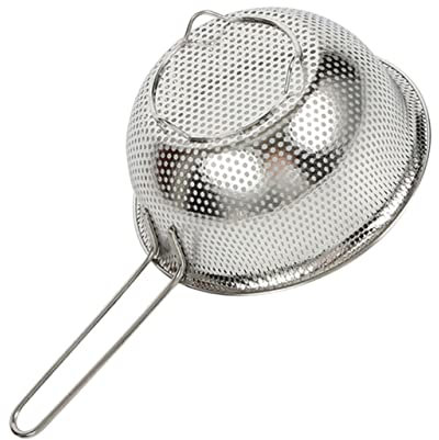 LABRIMP Edelstahl Siebkörbchen Feinmaschig Perforiert Abtropfkorb Küchensieb Zum Reis Waschen Und Gemüse Filtern Langlebig Rostfrei Spülmaschinenfest Sicher Für Küche Und Camping