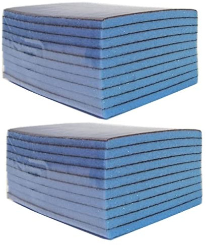 KOMBIUDA Esponja Limpia Multiusos 20 Unidades Bloque Esmeril De Esponja Resistente Al Agua y Desgaste para Limpieza Hogar Cocina Uso Diario Colores Aleatorios