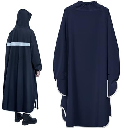 PRITOK Regenponcho Damen Wasserdicht Atmungsaktiv | Leichter Ripstop Regenmantel mit Reißverschluss & Kapuze, Fahrrad Poncho für Wandern, Camping, Festival (Wiederverwendbar, Einheitsgröße)