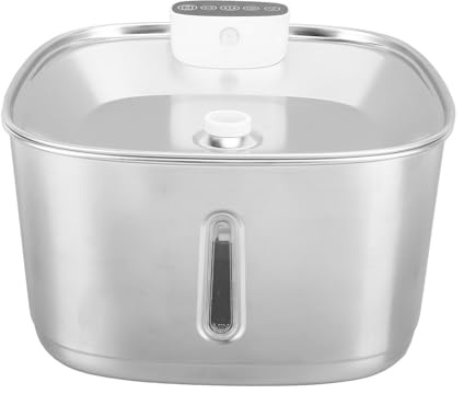Fuente de agua para gatos de 3,2 L inalámbrica de acero inoxidable, fuente de agua para gatos con sensor de movimiento, fuente de agua 4000 mAh para gatos, bomba de agua silenciosa,