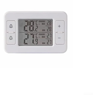 Feeshoppher Fridge Thermometer Digital Refrigerator Thermometer Waterproof Freezer Room Thermometer High Precision Fridge Alarm Thermometer Wireless Thermometer with Alarm for Refrigerator Freezer