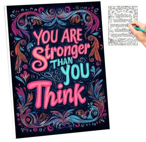 Libro da colorare ispiratore, libro da colorare per adulti, frasi positive libro da colorare, libro da colorare dipinto a mano, libro da colorare per adulti con citazioni ispiratrici e modelli