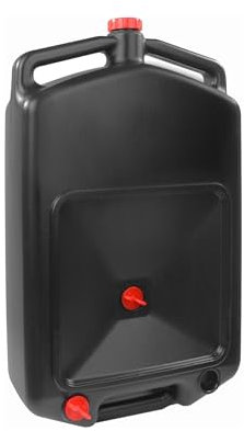 Bargain Crown 10L Oil Drain Pan – Portable Fluid Draining Container with Secure Screw Cap, Durable Plastic Design, and Oversized Handles – Ideal for Cars, Motorbikes, and DIY Oil Changes