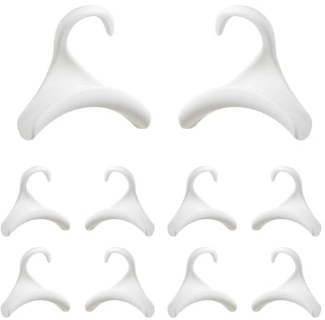 FUSONGQINTANG 10 Pezzi Ganci per Borse Appendiabiti PP Appendi Borse Hook Portaborse Appendino Gancio per Zaini Borse Sciarpe Cravatte Cinture (Bianco)