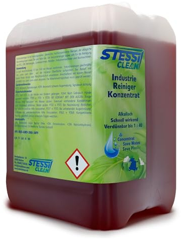 StessiClean Industriereiniger Konzentrat | 25 Liter | Industrie Reiniger | Konzentrat | Werkstattreiniger | Bodenreiniger | Hallenreiniger | Werkstattböden | Werkzeuge | Maschinen