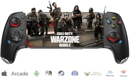 arVin Mobile Gaming Controller Bluetooth Gamepad for Android/iPhone/Samsung/Switch/PC, Phone Controller with Hall Effect Joystick - Xbox Cloud/Steam Link/GeForce Now, Call of Duty