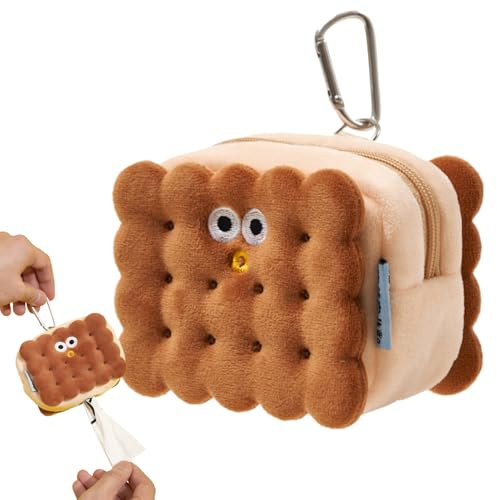 Ranley Portabolsos para necesidades del perro, porta bolsas para necesidades de animales domésticos | Accesorio de paseo con mosquetón y bolsa compacta en forma de galleta para senderismo, viajes al