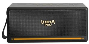 Vieta Pro Altavoz Portátil Bluetooth Potente Retro de 56W, Resistente al Agua, 10H Batería, Micrófono, Estéreo, USB-C, TWS, Compatible con Alexa | Altavoz inalámbrico Autoamplificados Alegro