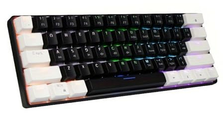 Mekaniskt tangentbord 61 tangenter RGB gaming trådbundet kompakt bärbart för affärskontor skrivbord användning med ergonomisk design och bakgrundsbelysningseffekter