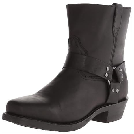 ticticlily Bottes Cowboy Homme Moto Chaussure Équitation Mi Mollet Bottines Western Boots avec Fermeture éclair