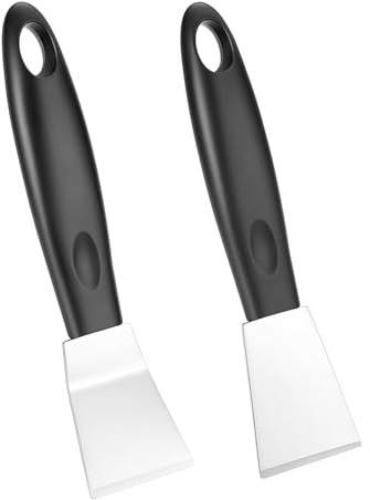 Arasqueta Vitroceramica,2 PCS Espátula Acero Inoxidable,Rascador Vitroceramica No Raya,Spatula para Cocina Raspador,Herramienta Limpieza Horno,para Limpia La Cuarto Baño Despega La Suciedad