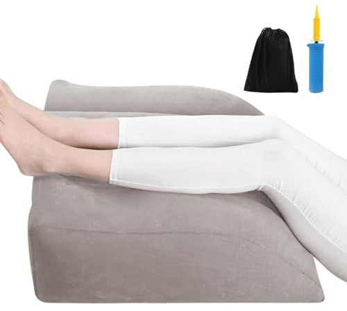 Kilkudde för ben | Ergonomisk halkfri uppblåsbar , upphöjd benkudde med knäkil, för återhämtning, lindra svullnad, , vardagsrum, lägenhet, säng, soffa, relaxfåtölj