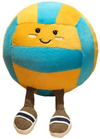 Anyhot Niedliches Volleyball, Puppe, Weiches, Lustiger Plüsch-Volleyball, Geschenk, Raumdekoration（26cm）