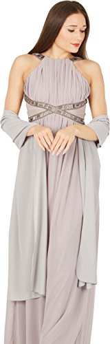 BlackButterfly Chiffon Stola Schal Damen | Hochzeit & Standesamt, Umschlagtuch, Schultertuch, 48 x 241 cm, Braut & Abiball, Transparent, Einheitsgröße