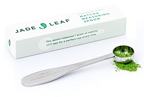 Jade Leaf Matcha - Stainless Steel Measuring Whisk Utencil Scoop - Perfect 1g (1/2 teaspoon) Serving of Green Tea Powder - Great Gift for Matcha Lovers