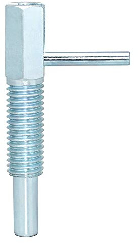 AUZHU- PTH- Metrische- Stahl- Rastbolzen mit Rastsperre Arretierbolzen Federbolzen Positionierbolzen Sicherungsstifte Radbolzen Ausrichtstifte Teleskopstift Indexierstift Größe: M8 mm, S12 mm