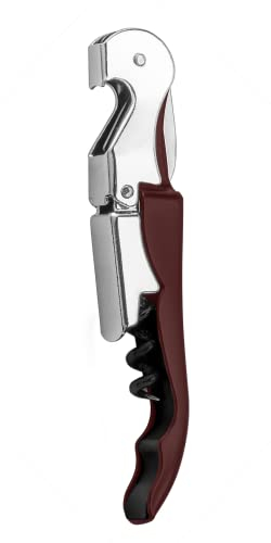 3 en 1 Abridor de Botellas de Vino Abridores de Cerveza Amigo del Camarero Cuchillo Sommelier Llave del Vino Cortador de Aluminio Sacacorchos de Palanca (Borgoña)