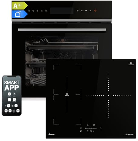 Cuisinière: 60cm Four encastrable EB8317HC + 59cm Plaque Induction IND5903SP | Rôtisserie | Fonction pizza | Gril | Circulation de l'air | Air chaud | Timer automatique | SET8317HCIND593SP