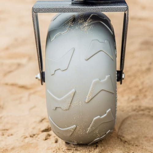 2 ruote per carrello da spiaggia, 22,9 cm, per palloncini, kayak, campeggio, 205 x 115 x 12,5 mm, pneumatici di ricambio per sabbia a palloncino